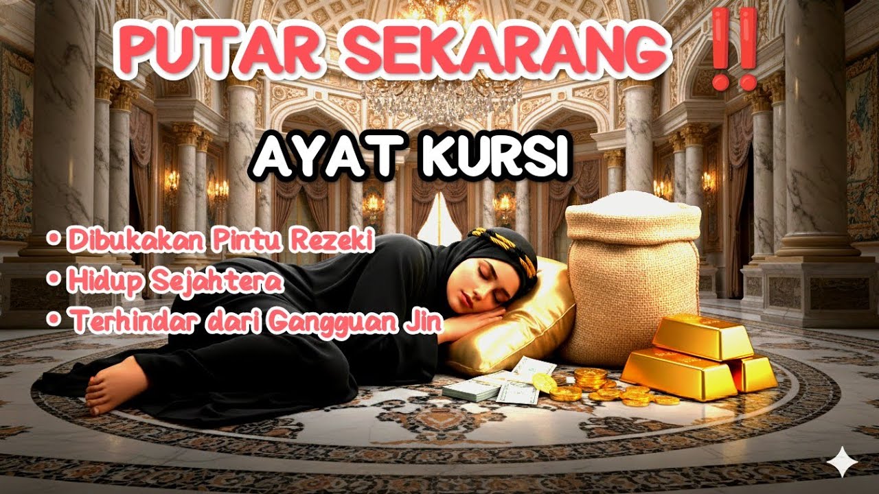 SANGAT AMPUH! Ayat Kursi Penarik Rezeki | Putar Sebelum Tidur