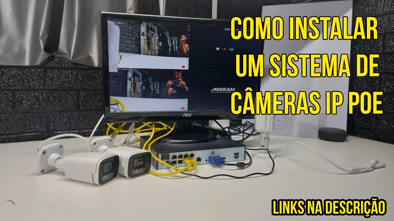 Como instalar câmeras IP POE - Links na descrição