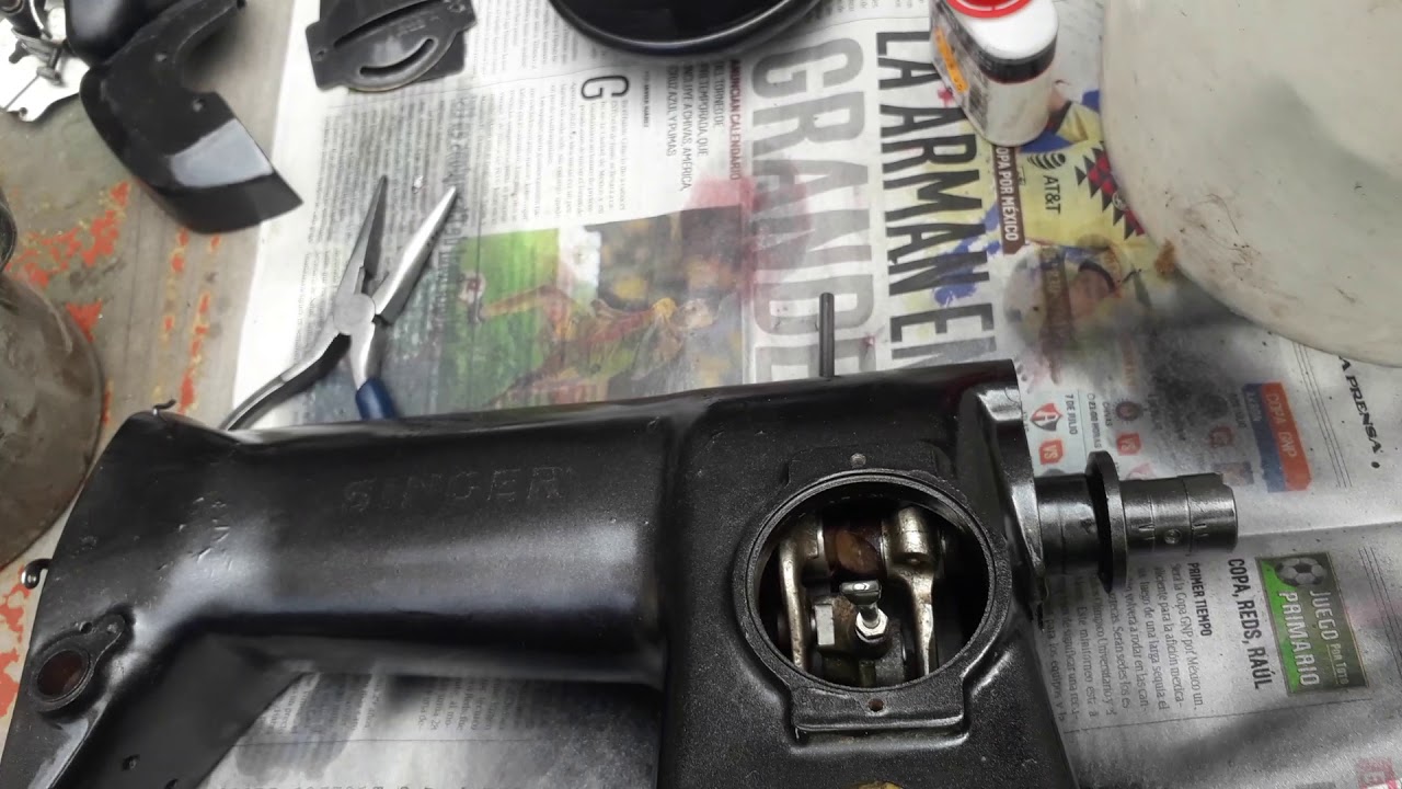 Singer 191 R,armado del  sistema de alimentación