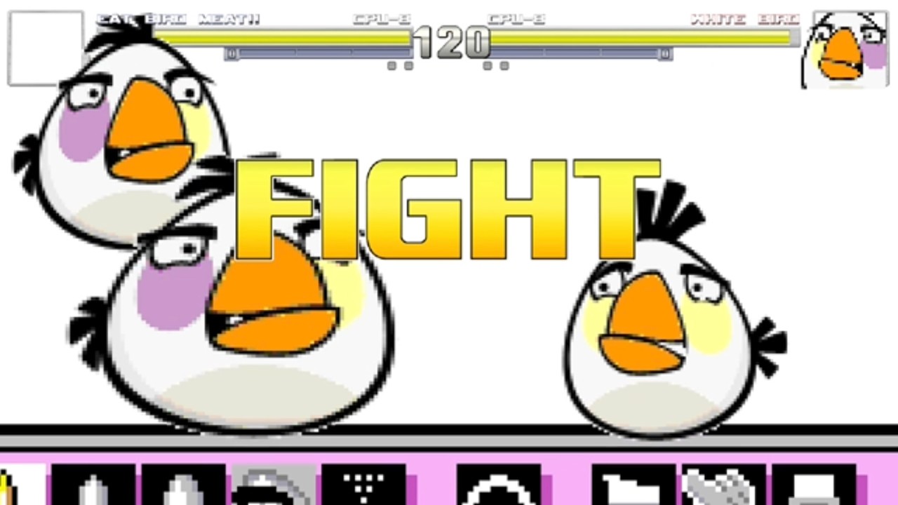 Eat Bird Meat!! vs. White Bird(Matilda)  (Angry Birds) | M.U.G.E.N