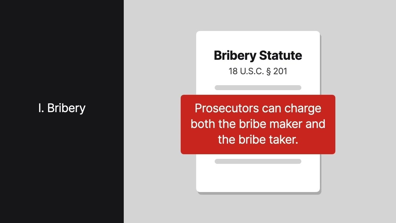 White-Collar Crime | Bribes and Gratuities | Lesson 13 of 34