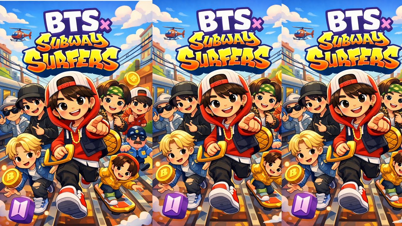 BTS Playing Subway Surfers LIVE | Funny Moments + High Scores #game