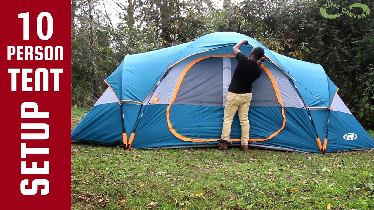 Timelapse Setting up 10 Person Tent