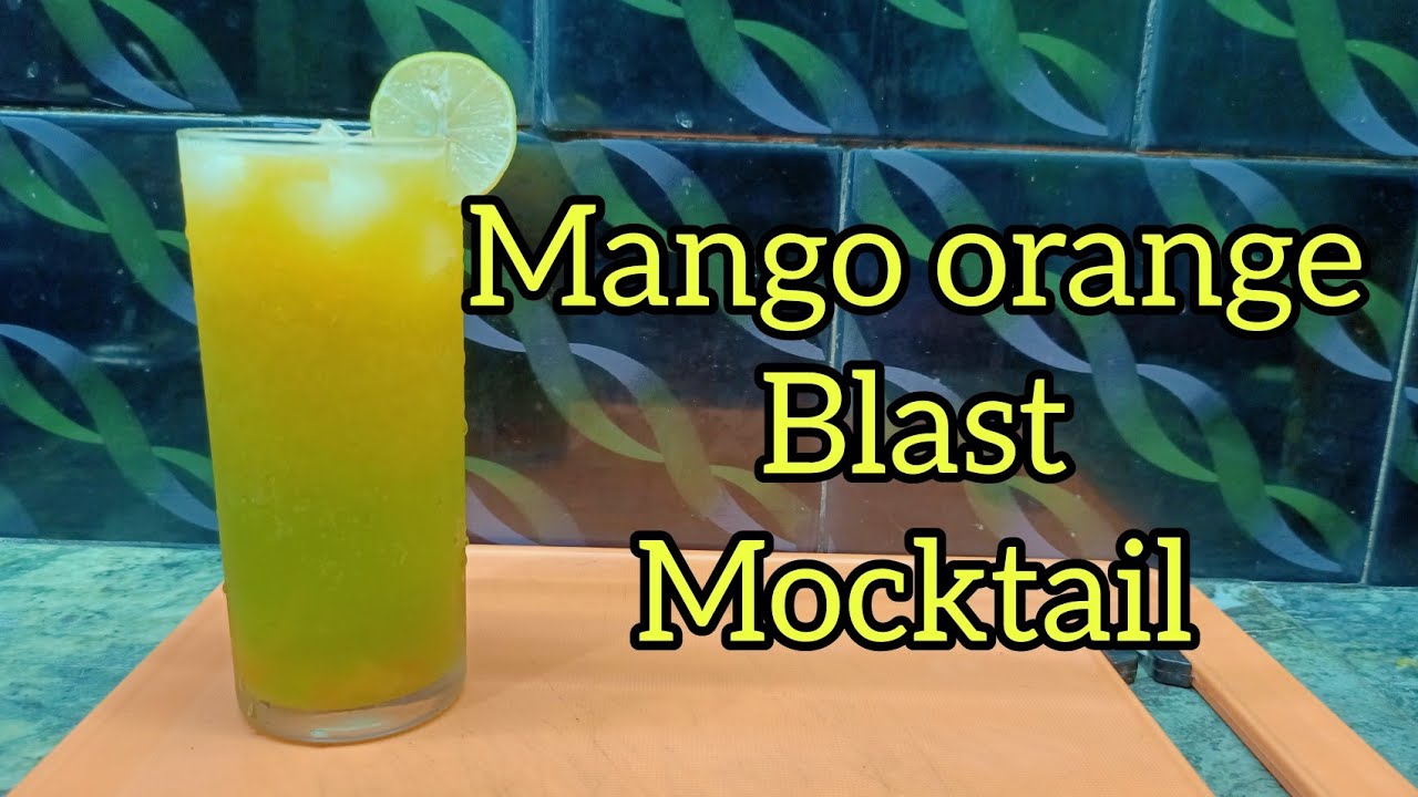 mango orange blast mocktail || How to make mocktail || The mocktail bar ||