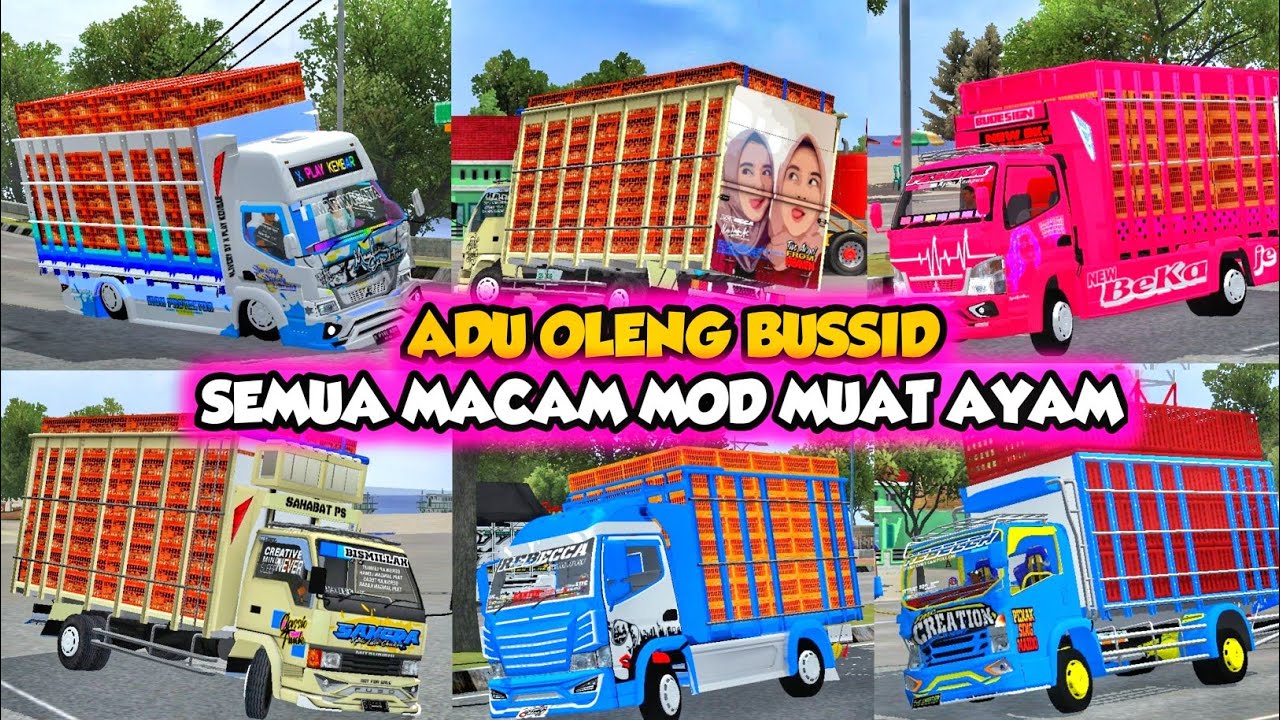 AYAMNYA PUSING.🤣 K0MPILASI ADU OLENG BUSSID SEMUA MOD TRUK MUAT AYAM FUL MODIFIKASI | AUTO VIRAL‼️🔥