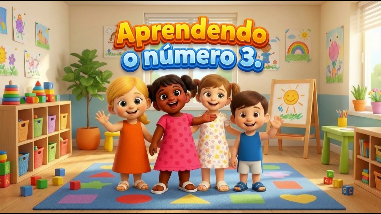 Aprendendo o Número 3 | Criancinhas Da Fé | Ensinando os Números e a Palavra de Deus Para Crianças