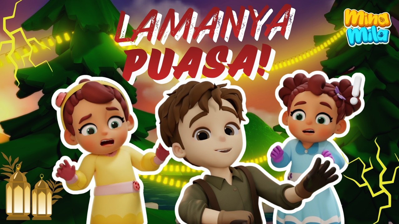 Pengasas Omar & Hana | 🕌🌟 Mina & Mila Puasa di Tempat Lain! Lamanya Puasa Kali Ini 😱 | Durioo