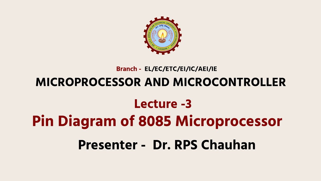 Microprocessor and Microcontroller | Pin Diagram of 8085 Microprocessor| AKTU Digital Education