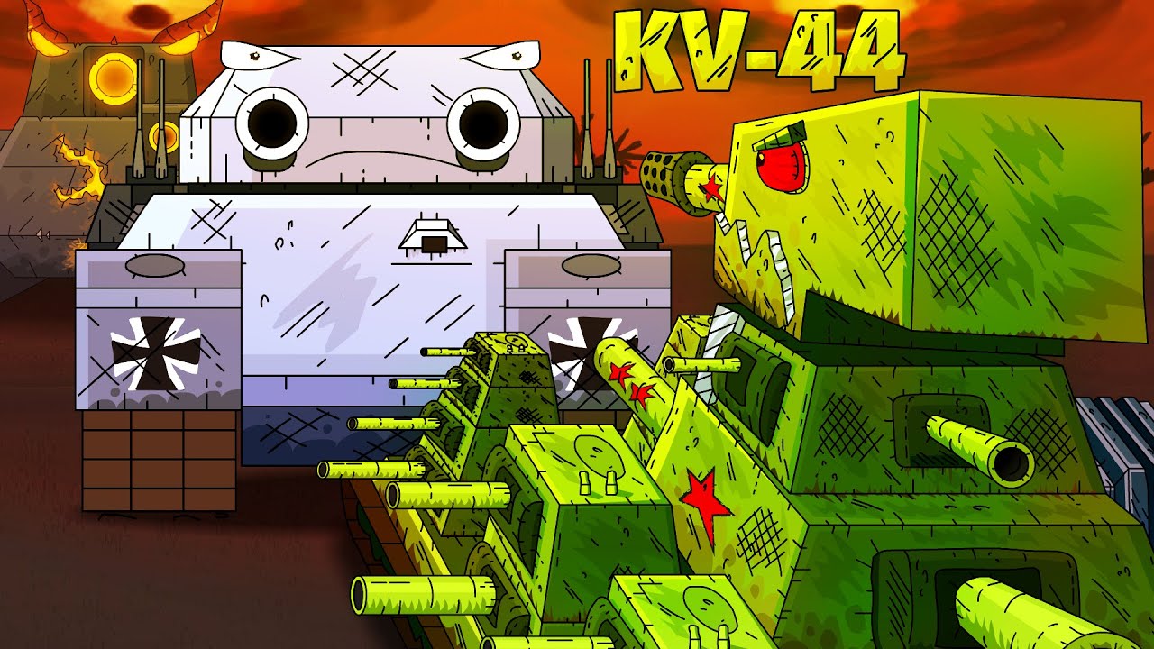 TOP 10 EPISODES KV-44 - Cartoons about tanks