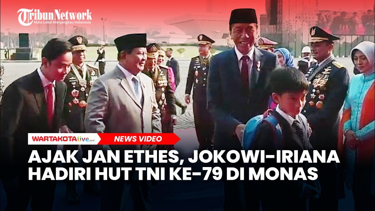 Ajak Jan Ethes, Presiden Jokowi dan Ibu Negara Iriana Hadiri HUT TNI ke-79 di Monas