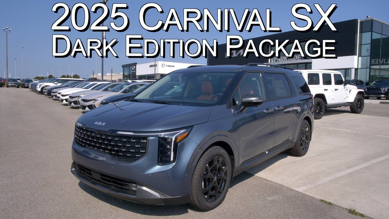 New Dark Edition 2025 Kia Carnival SX in Astra Blue at Parkside Kia