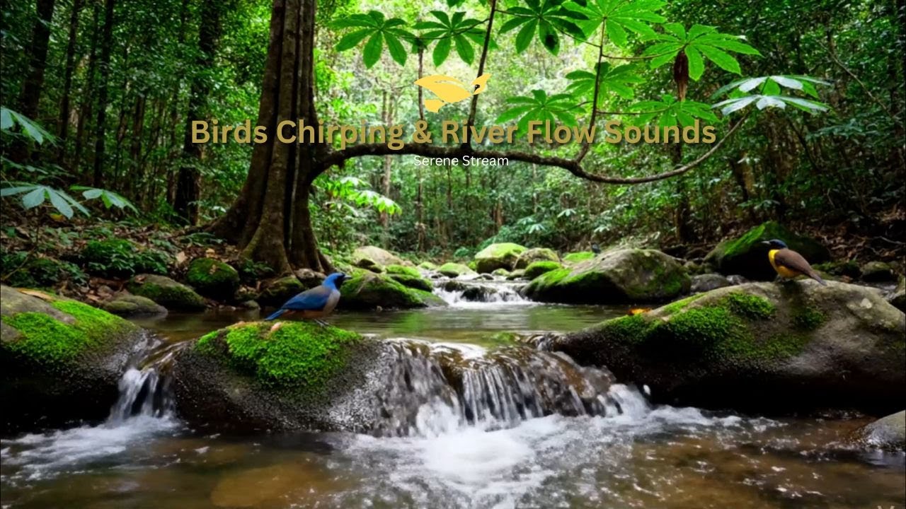 Birds Chirping and River Flow Sounds for Meditation and Relax