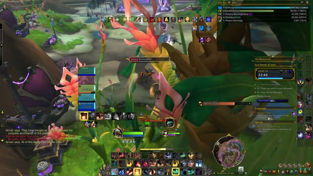 WoW Midnight pre-patch scalecommander augmentation evoker pve Eco-Dome Al'dani Mythic +13 2