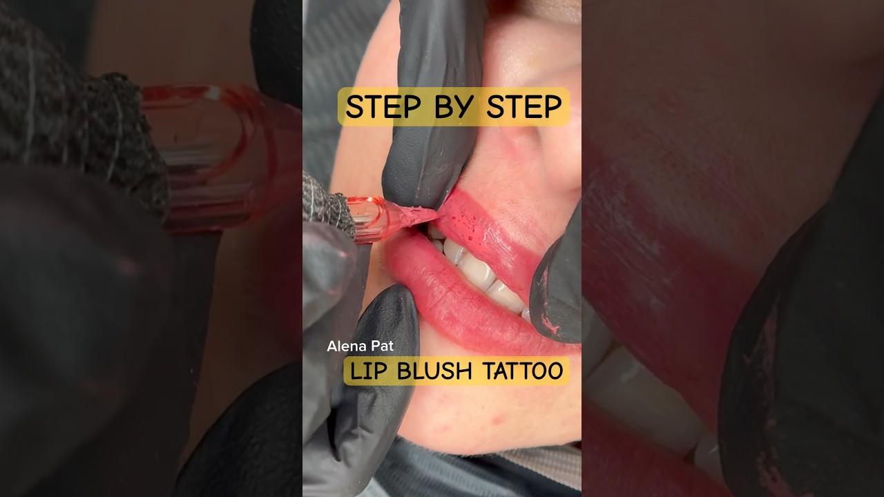 Lip Blush Tattoo Before and After 👄 Orange County by Alena Pat 💫 Step by Step