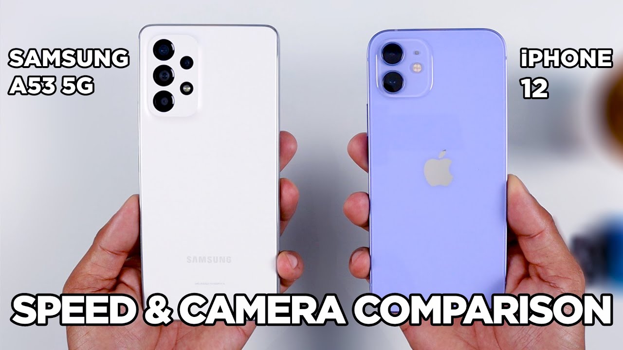 Samsung A53 vs iPhone 12 SPEED TEST & CAMERA Comparison | Zeibiz