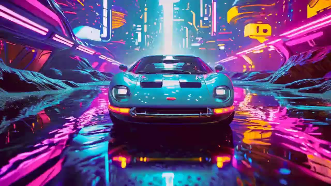 Midnight Velocity: A Synthwave Journey | Den Dragon (4K) Enjoy Playlist! #aiart #pov