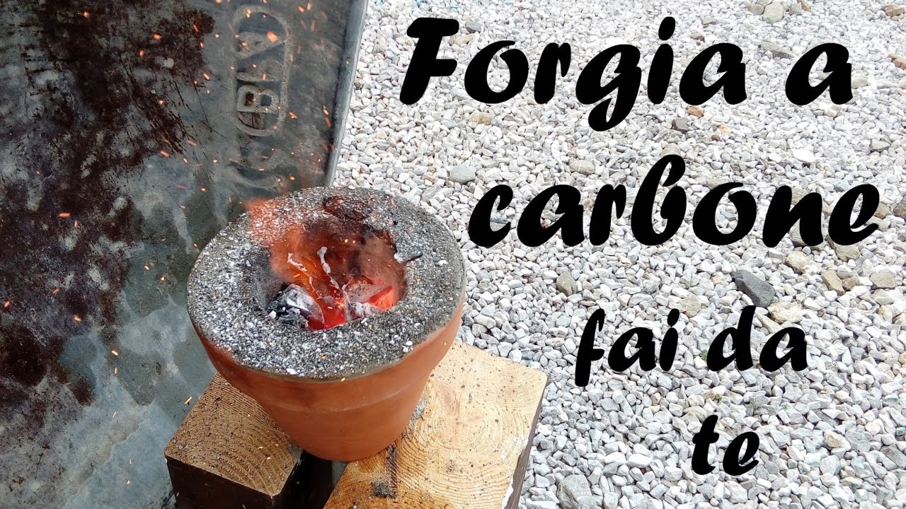 Test forgia a carbone autocostruita per metalli - DIY forge
