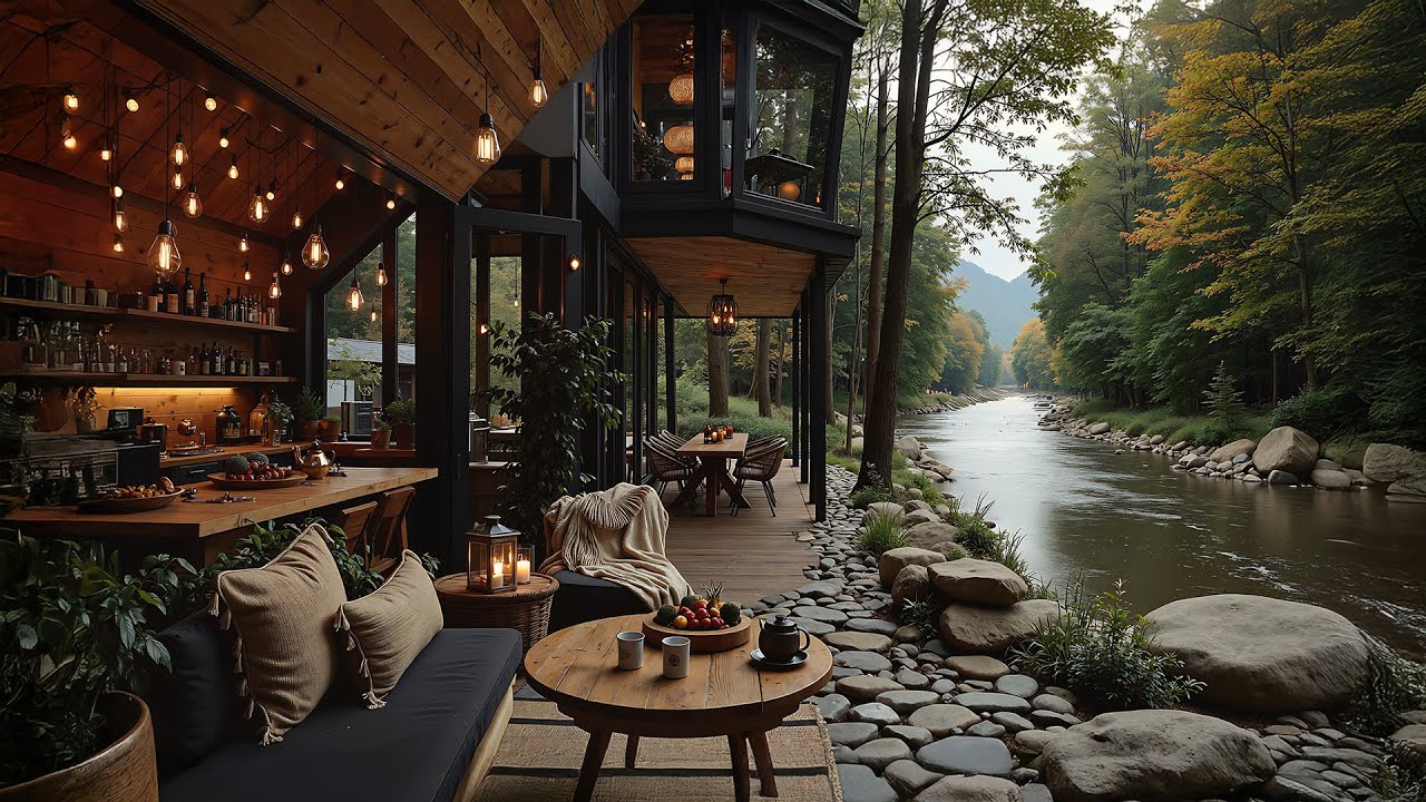 Forest Jazz by the River &ndash; Autumn Morning Jazz at a Cozy Outdoor Living Room for Relaxation & Focus