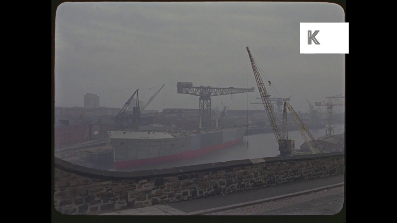 1960s Sunderland, Wearmouth Bridge, Dock Yard in HD from 35mm