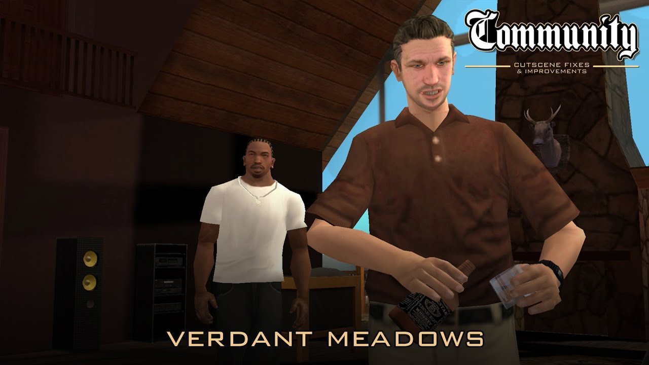 Мод Verdant Meadows для исправления и улучшения кат-сцен в GTA SA от сообщества