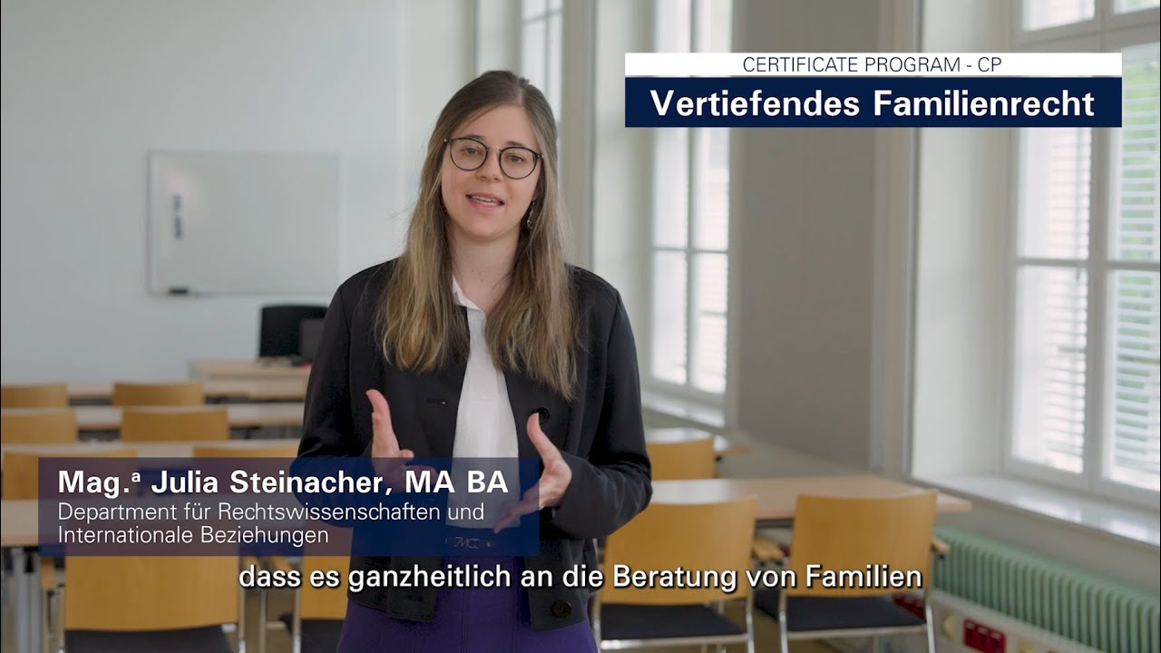 Familienrecht studieren - Einblick ins Studienprogramm der Universität für Weiterbildung Krems