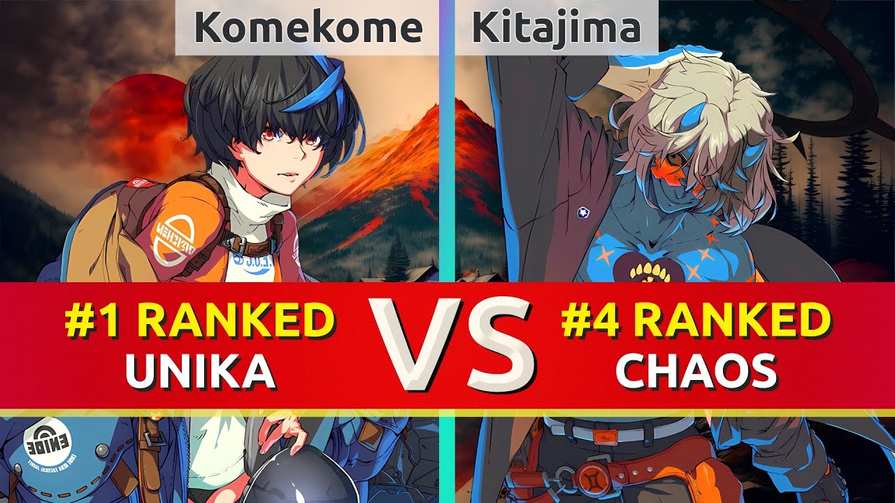 GGST ▰ Komekome (#1 Ranked Unika) vs Pomeranian Kitajima (#4 Ranked Chaos). High Level Gameplay