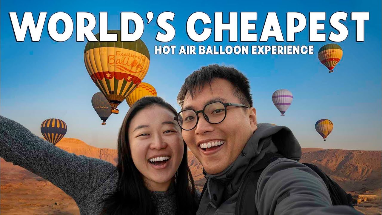 Onboard the world's cheapest hot air balloon experience (Luxor, Egypt)