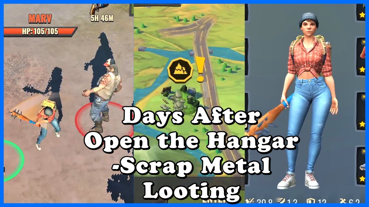 Days After | Fixing the Hangar - Farming Scrap Metal Locations | Ep 2