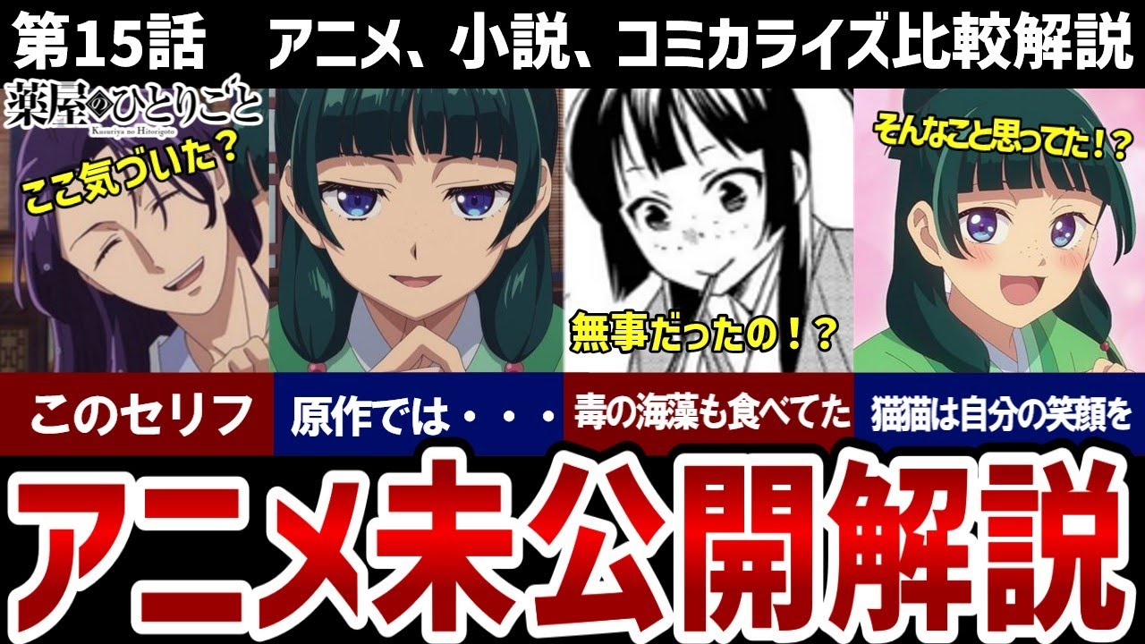 【薬屋のひとりごと】15話解説　壬氏のセリフに気づいた？猫猫が自分の笑顔を壬氏に見せた時に思っていたことは・・・【感想解説比較】
