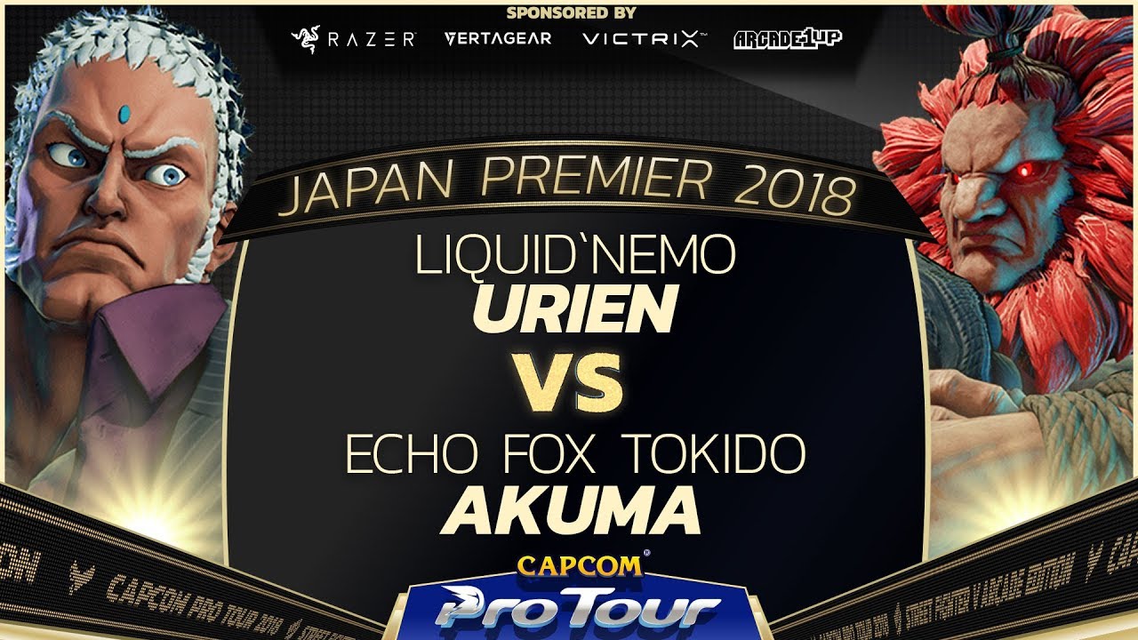 Liquid`Nemo (Urien) vs Echo Fox Tokido (Akuma) - Japan Premier Losers Finals - CPT 2018