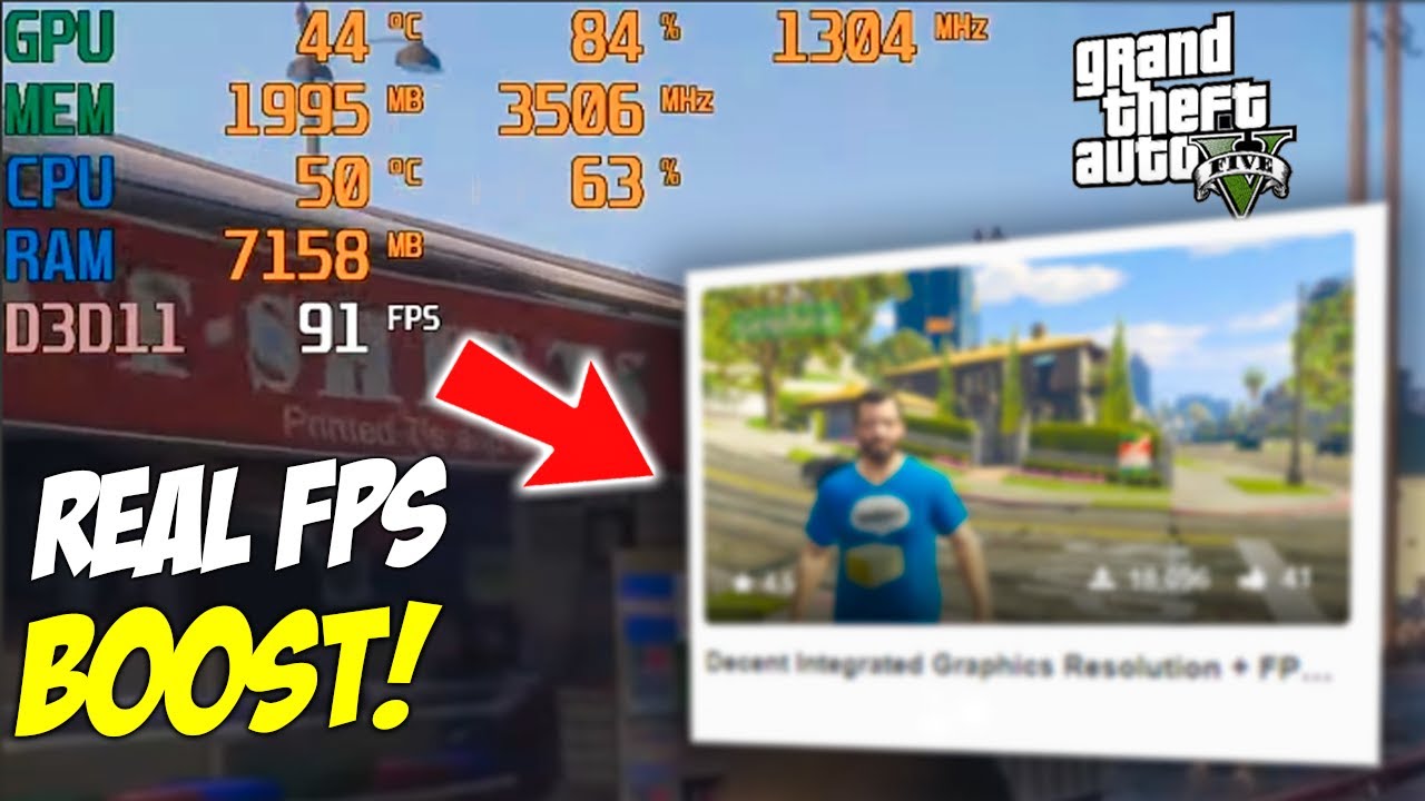 GTA 5 Performance Boost For Low End PC | GTA 5 Mods For Low End PC | Hindi