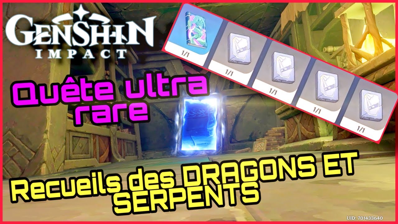 Quête ULTRA rare Recueils des DRAGONS et SERPENTS ~ Genshin Impact (fr) ~