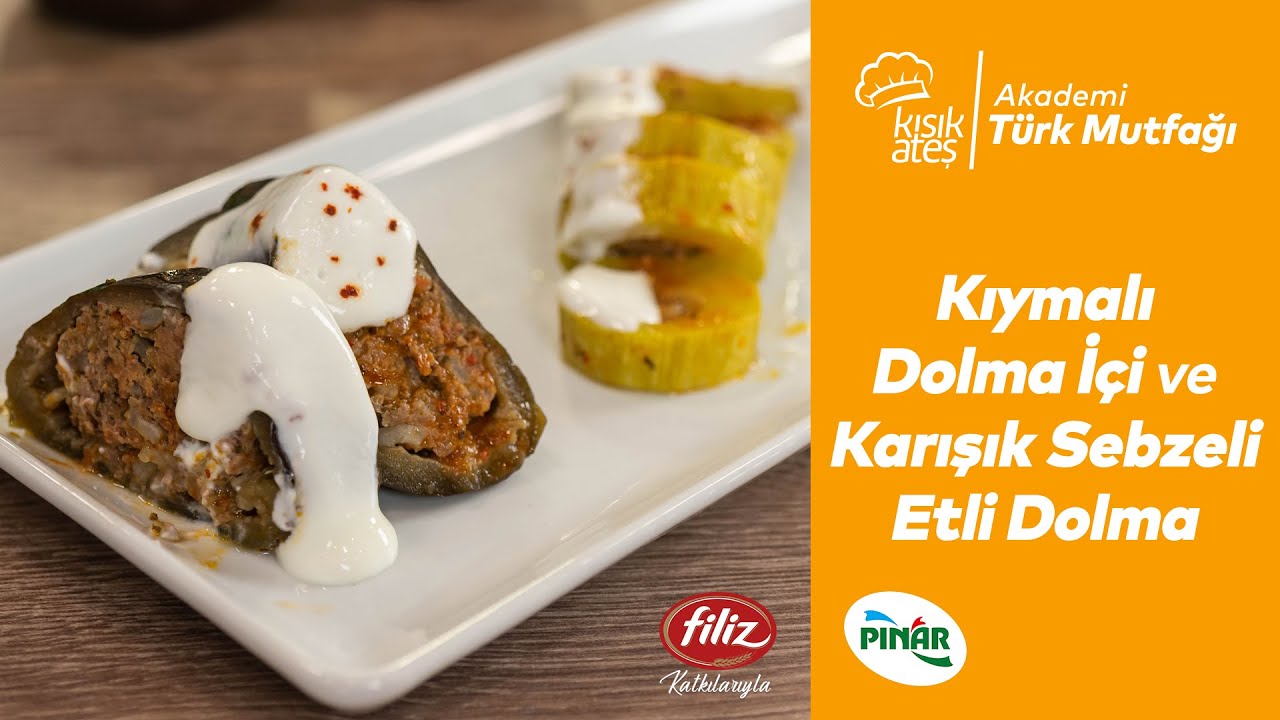 Kıymalı Dolma İçi ve Karışık Sebzeli Etli Dolma Tarifi #dolmatarifi #kısıkateşakademitv