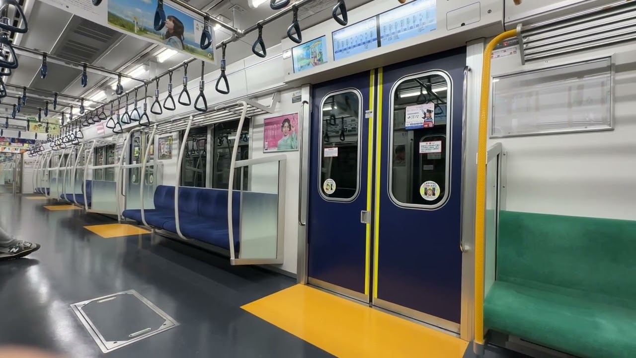 都営地下鉄三田線 6500形 三菱ハイブリッドSiC-VVVF 各駅停車 西高島平行き (白金高輪駅⇒三田駅) 6503編成 走行音＆車内