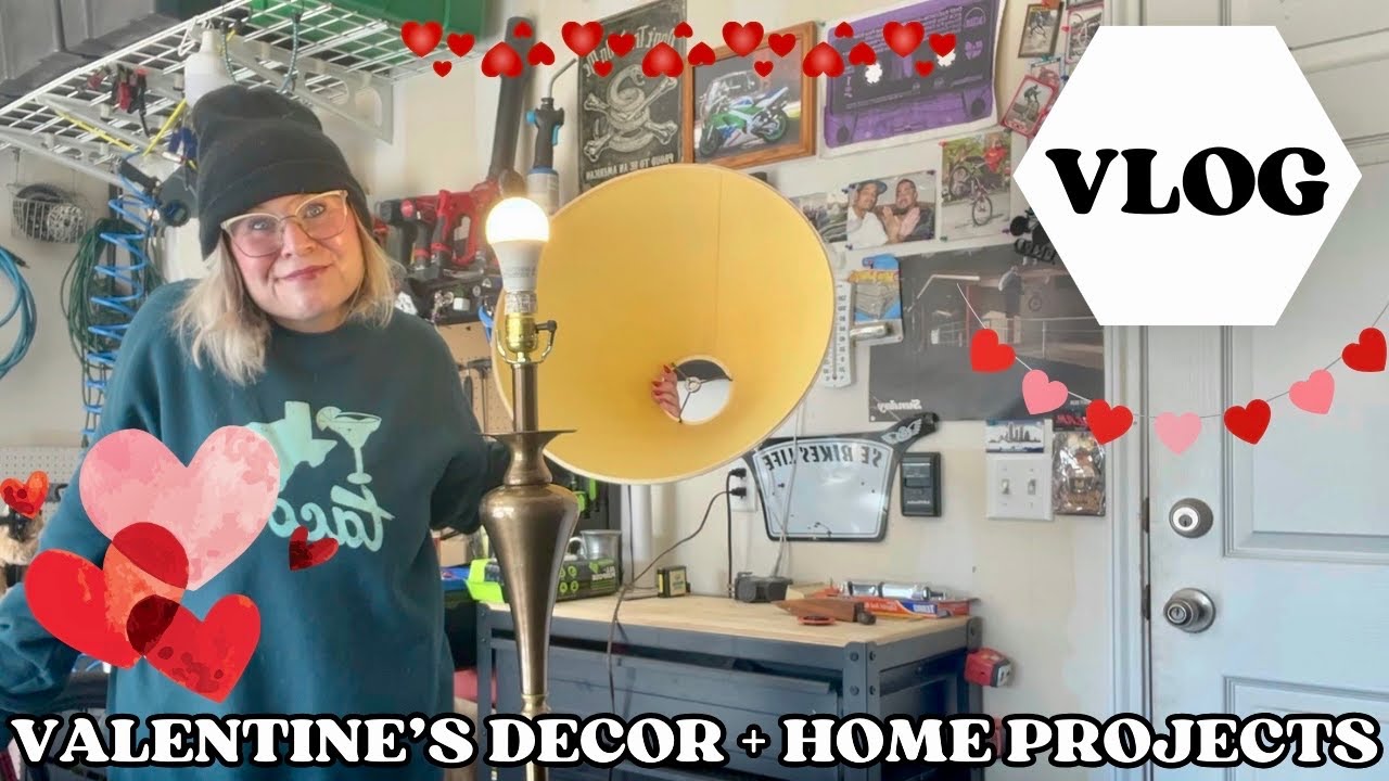 Vlog! Jan. Recap, Valentine's Decor, Home Projects!