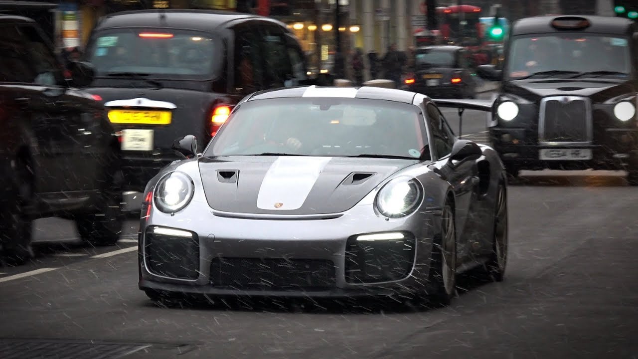 Porsche 991 GT2 RS Weissach Package in London. Start up and revs!