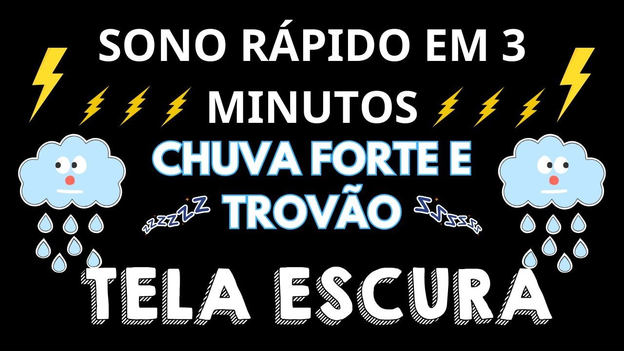 Sons Relaxantes de Chuva e Trov&atilde;o ⛈ Chuva Suave Nas Folhas 😪 Calma e Relaxa - 3 Horas
