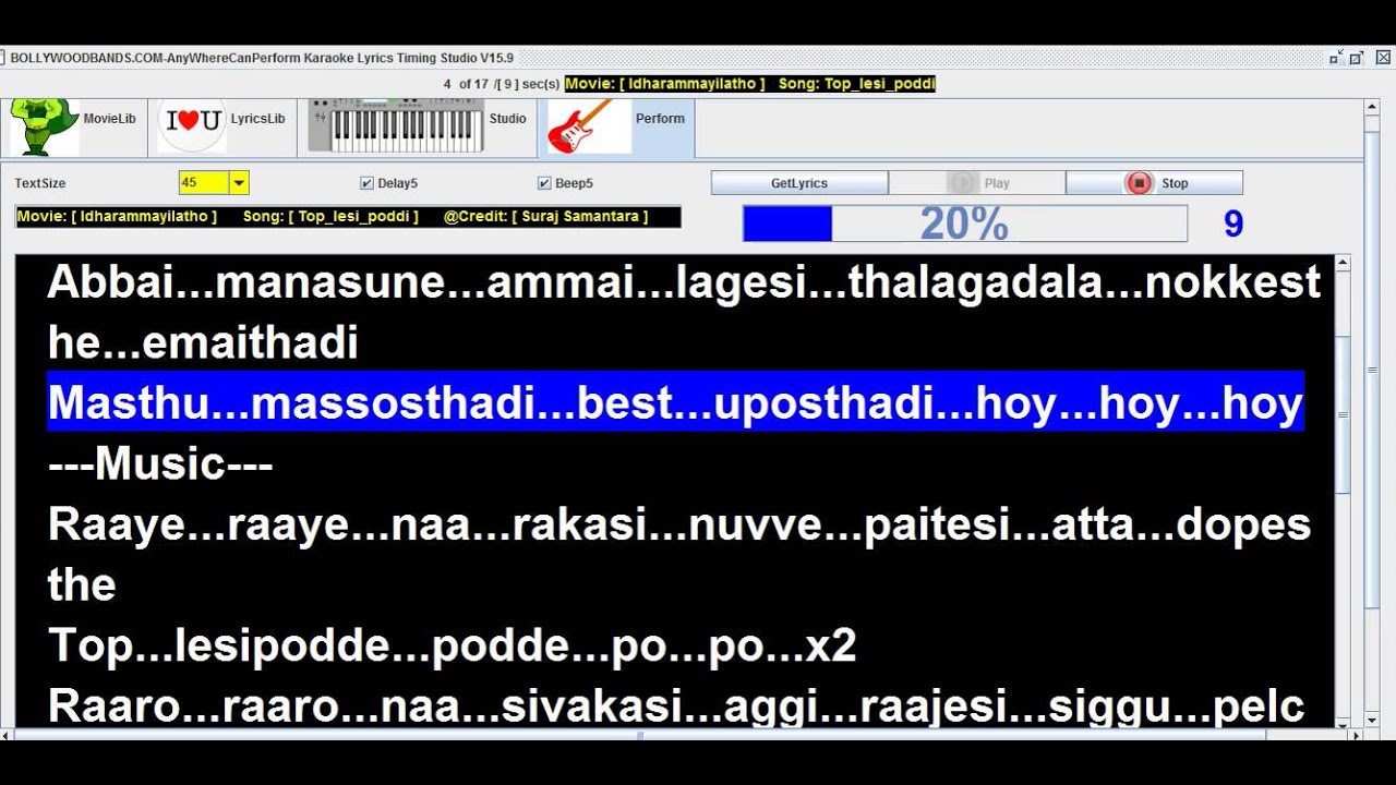 Top Lesi Poddi |  Digital Lyrics | Bollywoodbands.com
