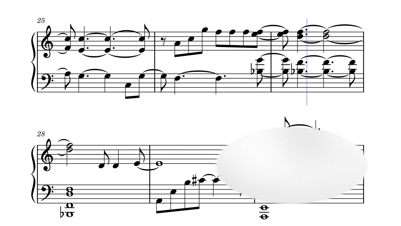 Roberta Flack Killing me softly with his song Piano Solo sheet music Noten partitura spartiti 楽譜, 乐谱