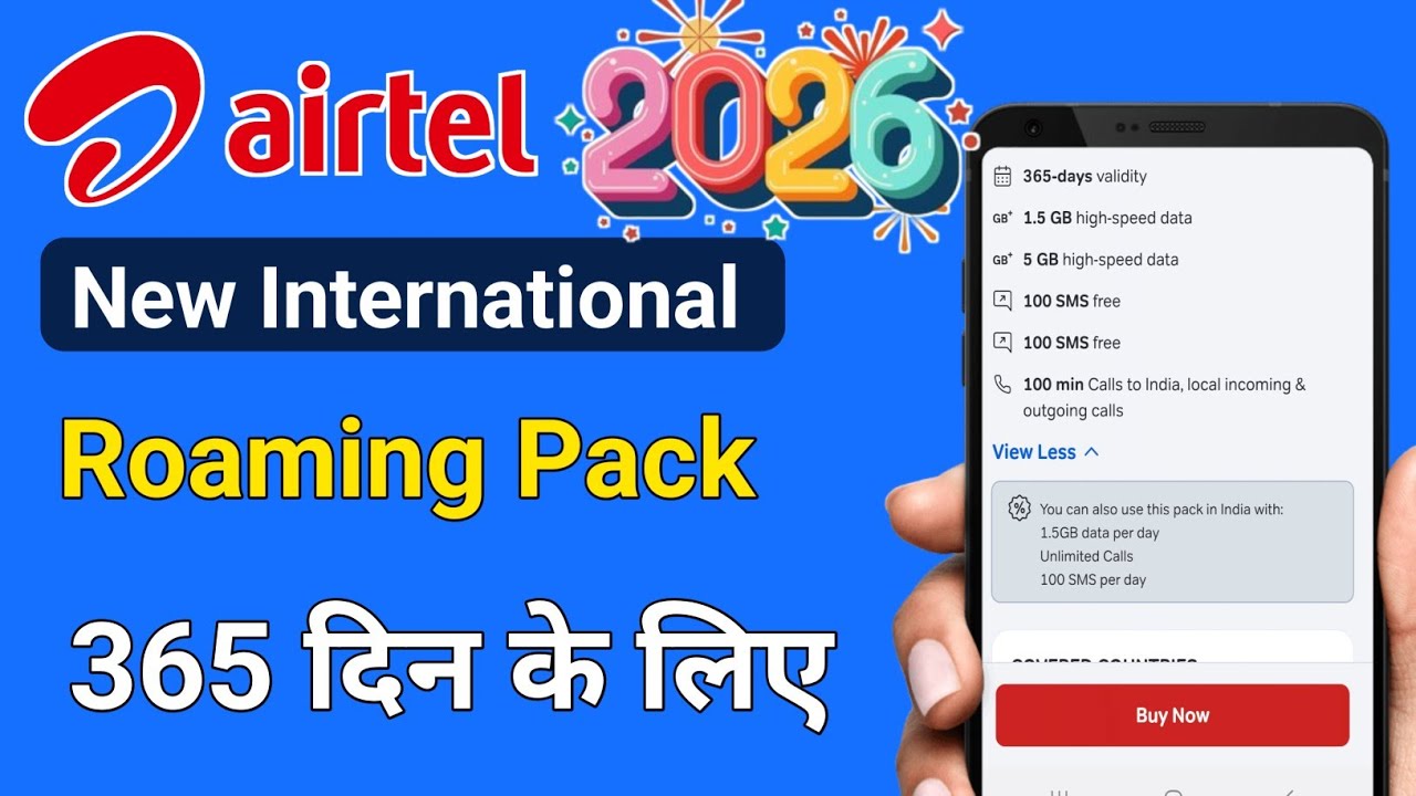 Airtel New International Roaming Pack For 365 Days | Airtel New International Roaming Offers