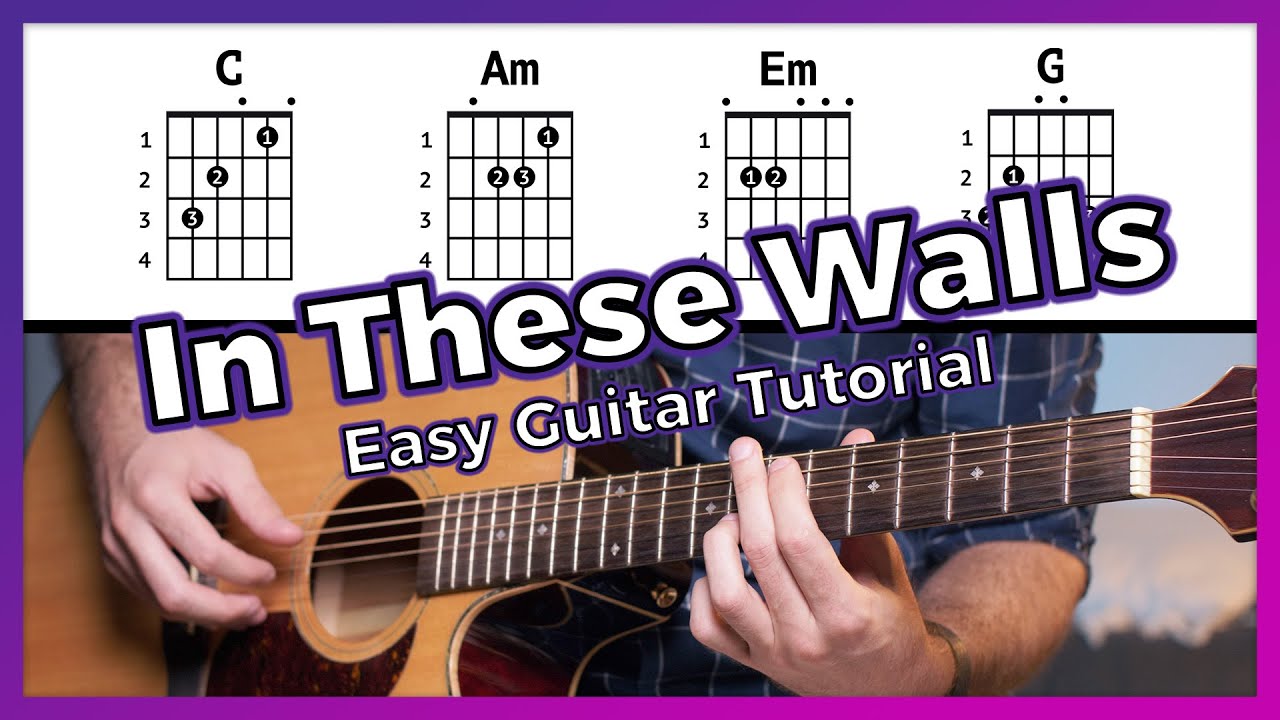 How To Play In These Walls - Machine Gun Kelly MGK [Easy Guitar Tutorial w/ Chords & Tab]