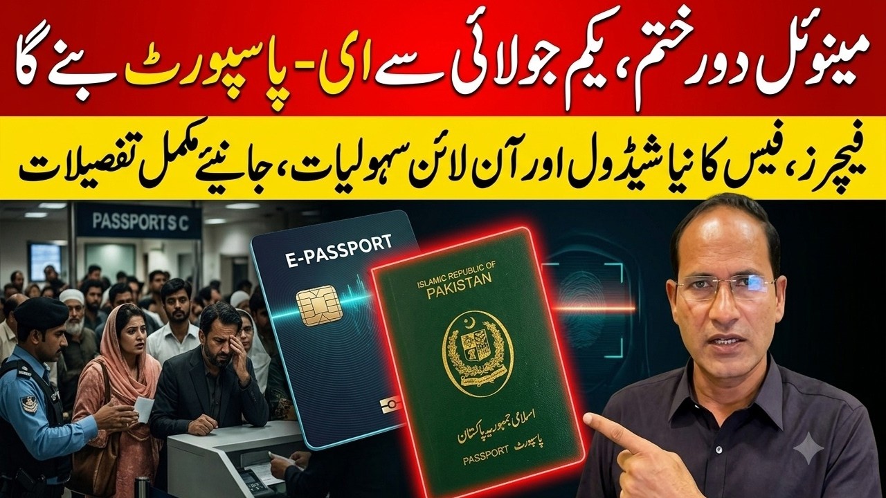 Pakistan Shifts to E-Passports: Key Updates, Fee Structure, and Implementation from July 1st