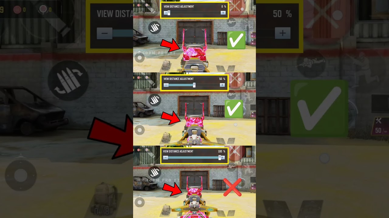 ✅Best Weapon View Distance setting in CODM BR🔥 Codmoible Tips and Tricks #shorts #codmbr #codmiphone