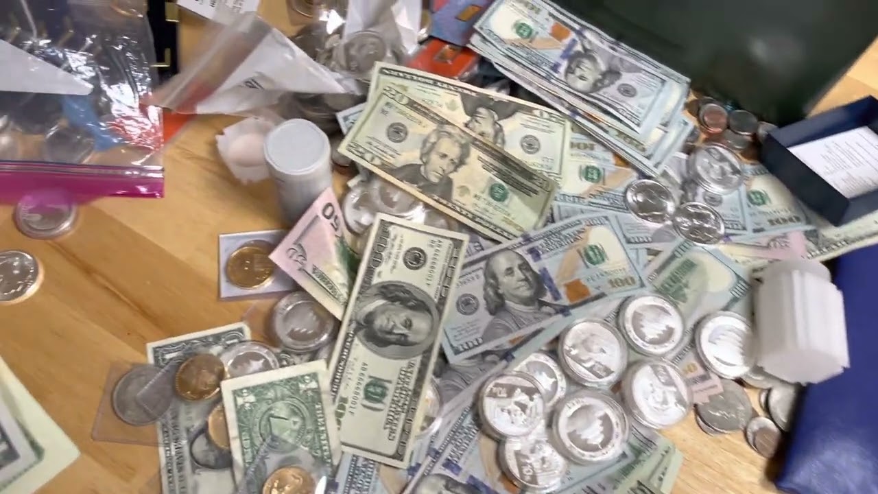 Huge Box of Cash, Silver, Gold, Stones & Coins Found In Abandoned House In Florida!! ASMR!!!