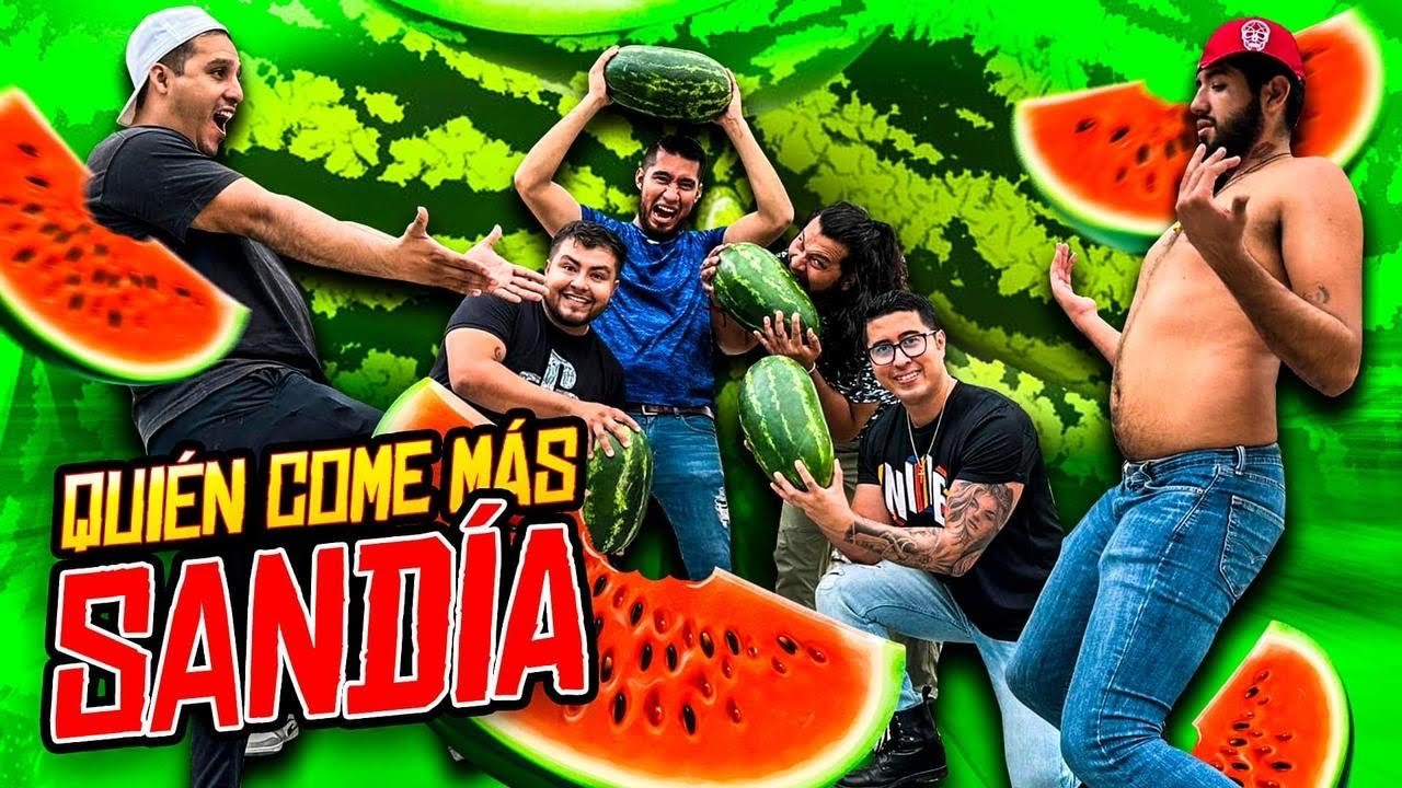 🔥RETO QUIEN COME MAS SANDIA CON EL CREW🔥