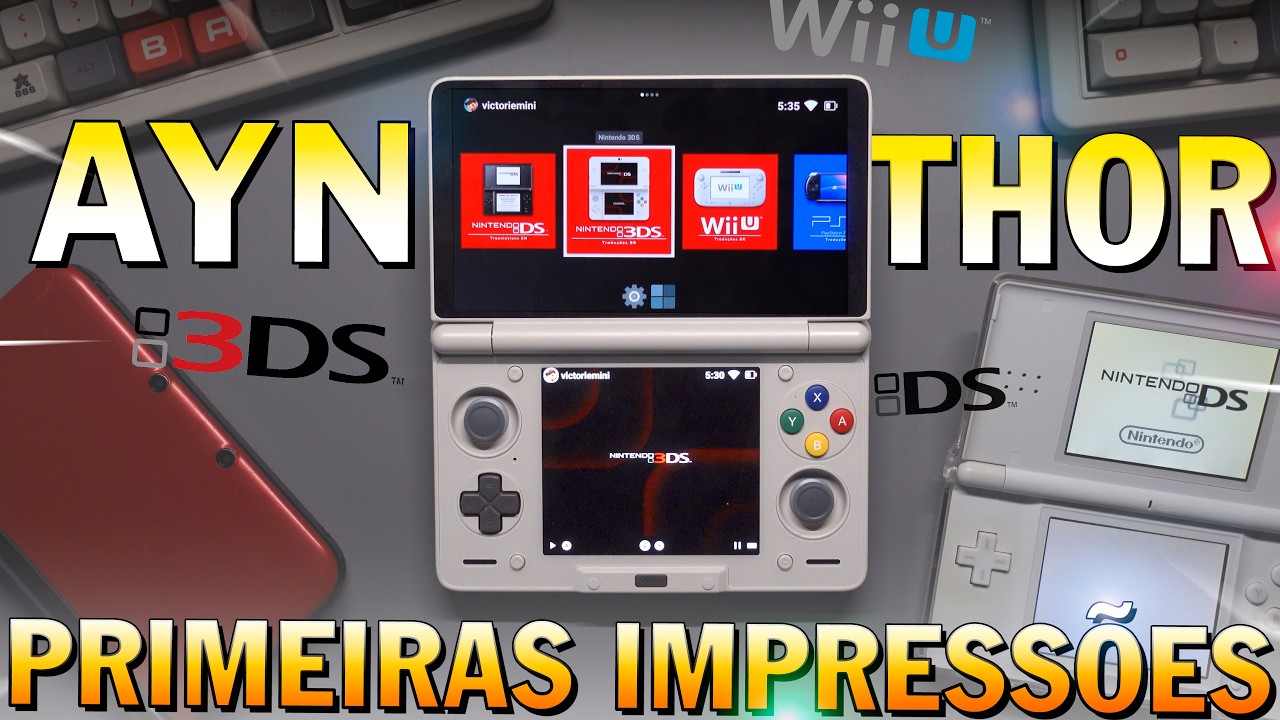 CHEGOU o 3DS do FUTURO e ele RODA TUDO! AYN THOR é o NOVO console portátil DOBRÁVEL com DUAS TELAS!