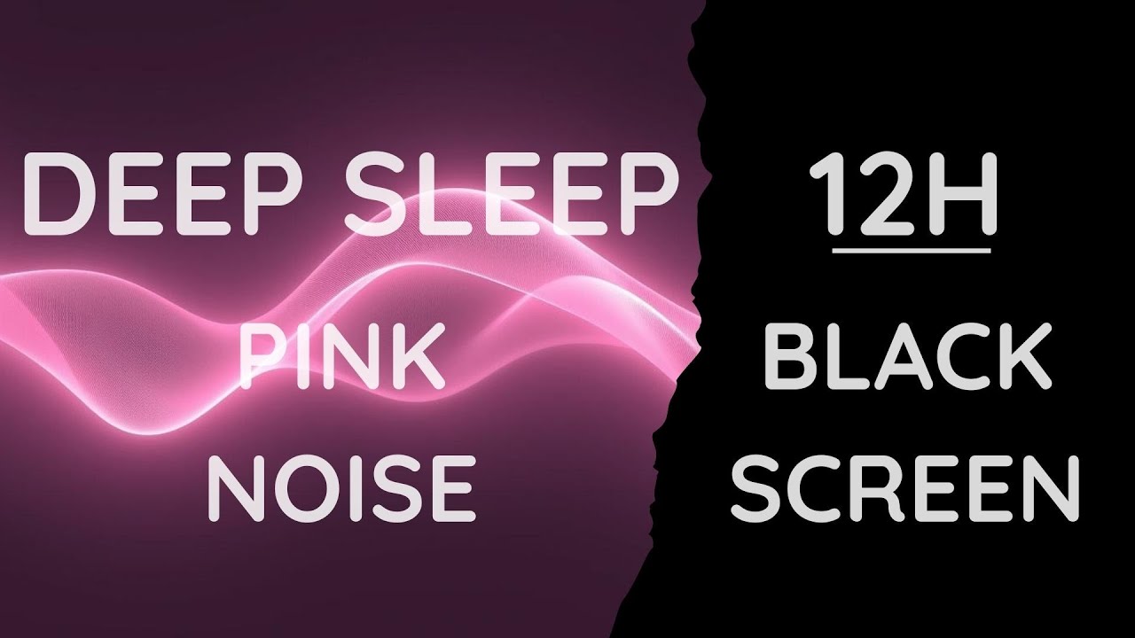 🎧 12H Pink Noise Sleep • Ultra Black Screen Warm Pads Deep Sleep Relax • No Ads