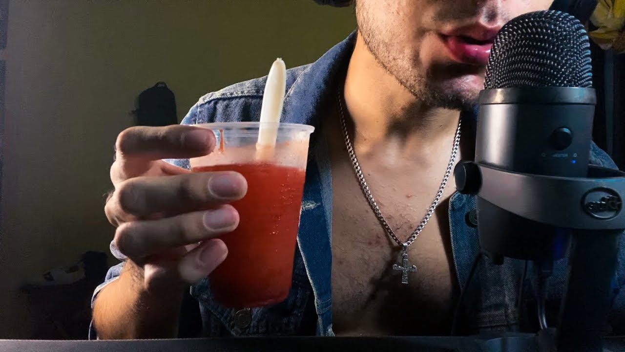 ASMR comiendo ¡UNA CHAMOYADA!😋👅🧊🍊 ¿muy relajante?