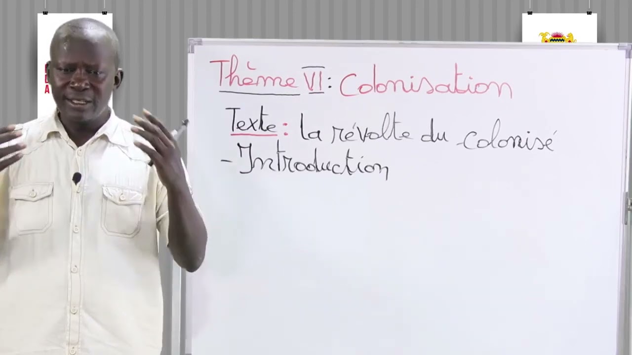 Leçon 74 Thème 6   Colonisation   Texte 1   La révolte du colonisé