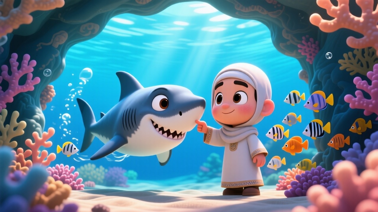 Muslim Shark | Islamic Kids Song | Fun Baby Shark Muslim Version